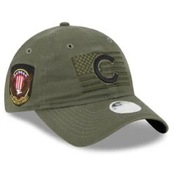 Women's Chicago Cubs New Era Green 2023 Armed Forces Day 9TWENTY Adjustable Hat
