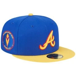 Men's Atlanta Braves New Era Royal/Yellow Empire 59FIFTY Fitted Hat