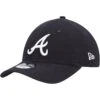 Youth Atlanta Braves New Era Navy Core Classic 9TWENTY Adjustable Hat